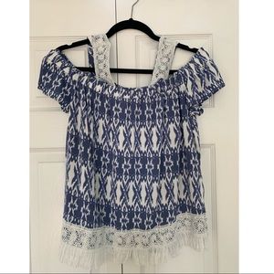 Oneworld off the shoulder top